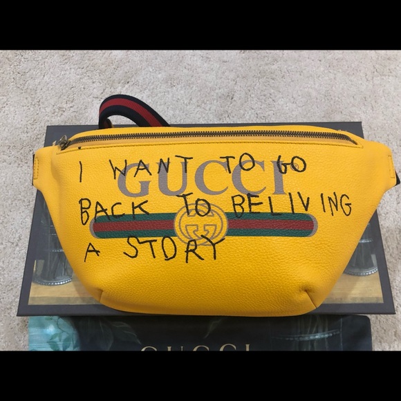 gucci belt bag yellow